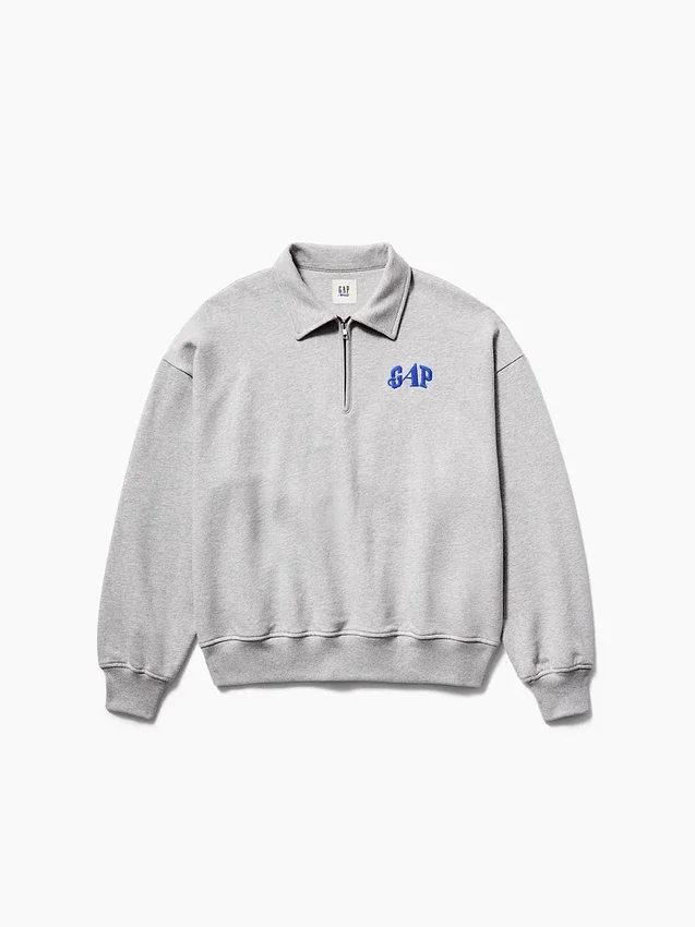 GAP × Awake Ny Pullover oversize pesante con zip a un quarto