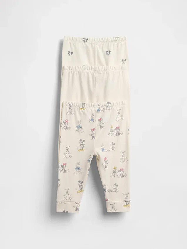 GAP × Disney Baby Pantaloni elasticizzati in cotone biologico (confezione da 3)