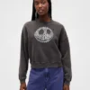 GAP × Disney "L'incubo prima di Natale" di Tim Burton - Felpa pesante con teschi
