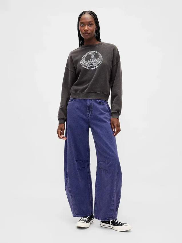 GAP × Disney "L'incubo prima di Natale" di Tim Burton - Felpa pesante con teschi