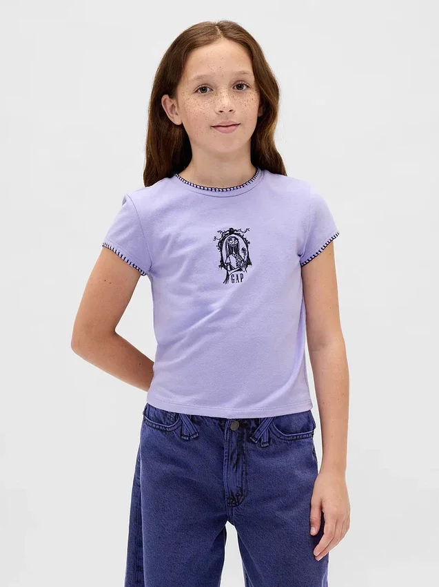 GAP × Disney "L'incubo prima di Natale" di Tim Burton - T-shirt grafica per bambini con vestibilità ridotta