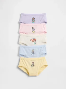 GAP × Disney Slip in cotone biologico elasticizzato per bambini piccoli (confezione da 5)