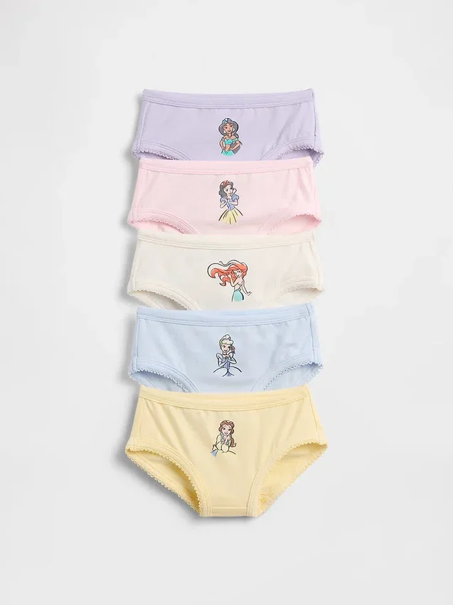 GAP × Disney Slip in cotone biologico elasticizzato per bambini piccoli (confezione da 5)