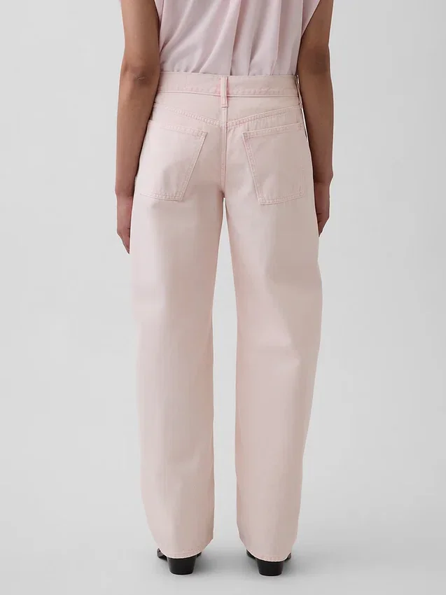 GAP × Hfr Low Rise Pink Baggy Barrel Jeans by Nicole Benefield Portfolio