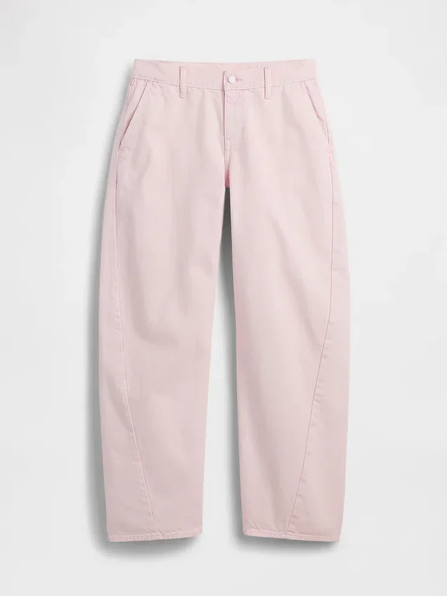 GAP × Hfr Low Rise Pink Baggy Barrel Jeans by Nicole Benefield Portfolio
