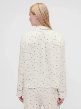 Gap × Summer Fridays Camicia da pigiama in flanella dal taglio ampio a pois