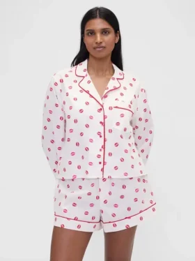 GAP × Summer Fridays Camicia da pigiama in popeline dal taglio morbido