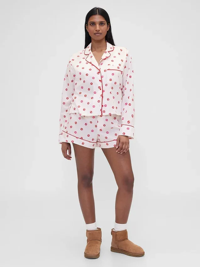 GAP × Summer Fridays Camicia da pigiama in popeline dal taglio morbido
