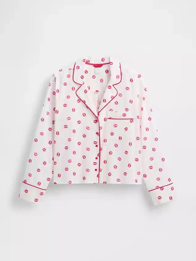 GAP × Summer Fridays Camicia da pigiama in popeline dal taglio morbido