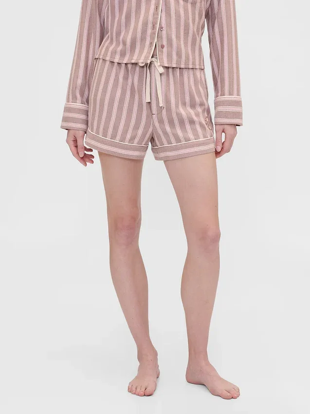 Gap × Summer Fridays Pantaloncini da pigiama in flanella a righe