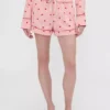GAP × Summer Fridays Pantaloncini da pigiama in flanella con cuori