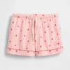 GAP × Summer Fridays Pantaloncini da pigiama in flanella con cuori