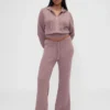 GAP × Summer Fridays Pantaloni a zampa in maglia a nido d’ape CashSoft