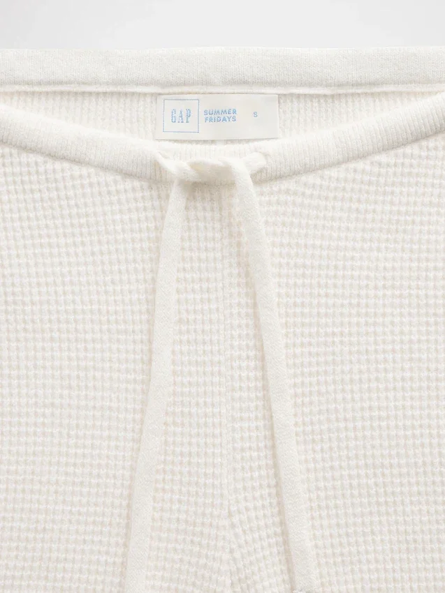 GAP × Summer Fridays Pantaloni a zampa in maglia a nido d’ape CashSoft