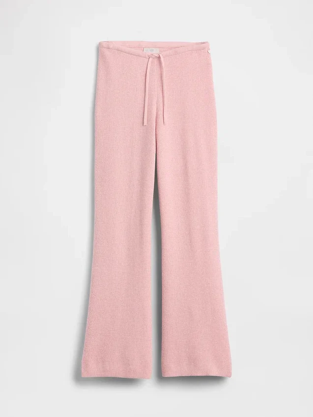 GAP × Summer Fridays Pantaloni a zampa in maglia a nido d’ape CashSoft