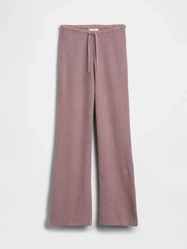 GAP × Summer Fridays Pantaloni a zampa in maglia a nido d’ape CashSoft