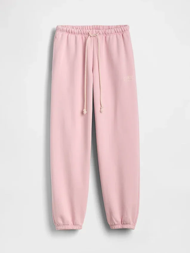 GAP × Summer Fridays Pantaloni da jogging in pile pesante con logo, vestibilità comoda