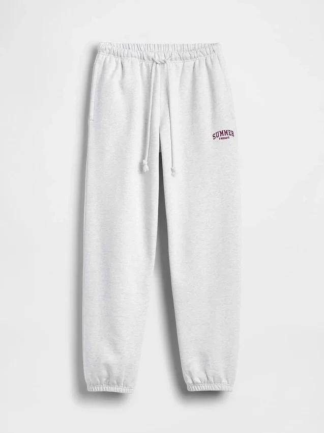 GAP × Summer Fridays Pantaloni da jogging in pile pesante con logo, vestibilità comoda