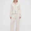 Gap × Summer Fridays Pantaloni da pigiama in flanella a pois dal taglio comodo