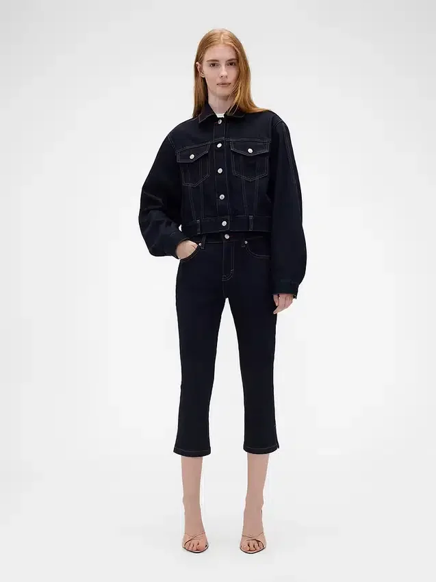GAP × Victoria Beckham Jeans capri a vita bassa