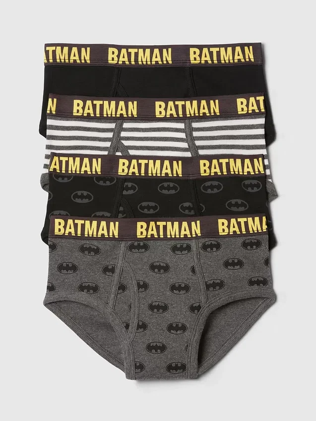 GapKids | Dc Slip in cotone biologico con Batman (confezione da 4)