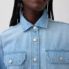 Giacca a camicia western in denim