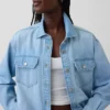 Giacca a camicia western in denim