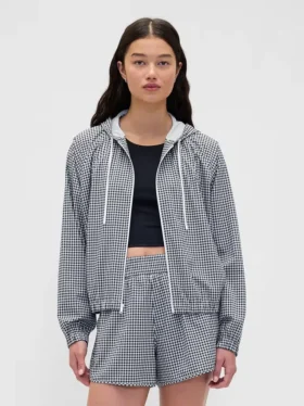 Giacca a vento GapFit Tech Gingham