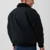 Giacca bomber da bambino in tela con fodera in sherpa