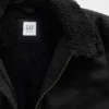 Giacca bomber da bambino in tela con fodera in sherpa