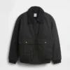 Giacca bomber da bambino in tela con fodera in sherpa