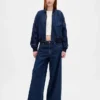 Giacca bomber in denim ultrasoft