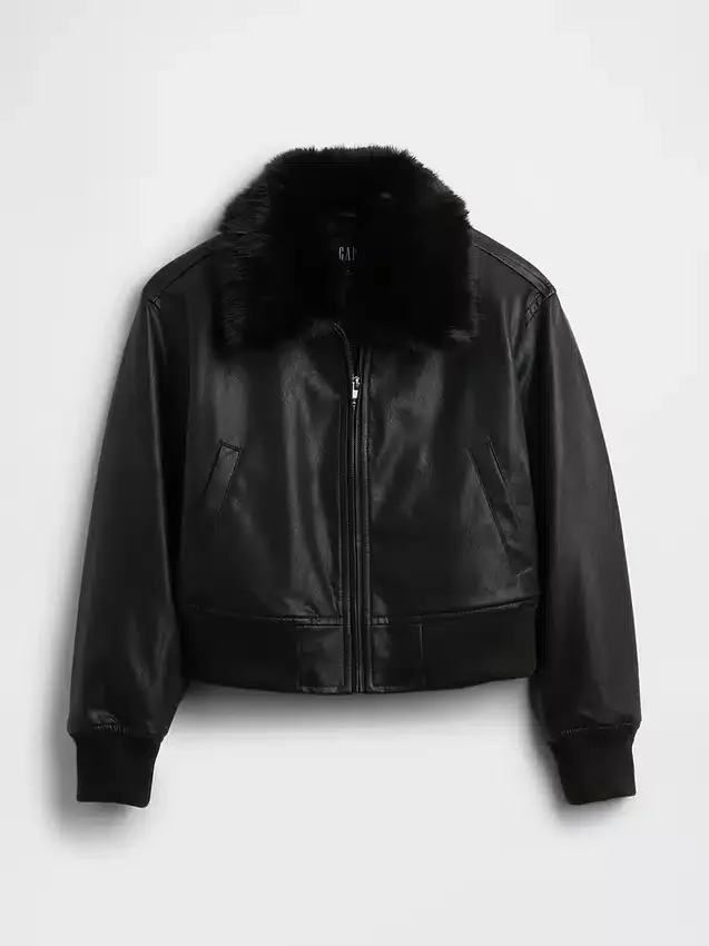 Giacca bomber in pelle vegana