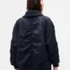 Giacca bomber oversize con bordi in maglia
