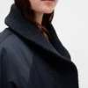 Giacca bomber oversize con bordi in maglia