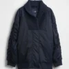 Giacca bomber oversize con bordi in maglia