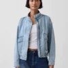 Giacca bomber oversize in denim