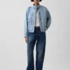 Giacca bomber oversize in denim