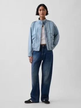 Giacca bomber oversize in denim
