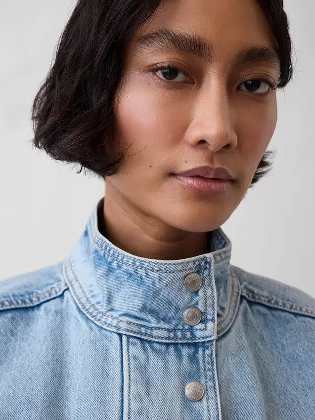 Giacca bomber oversize in denim