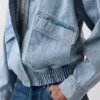 Giacca bomber oversize in denim