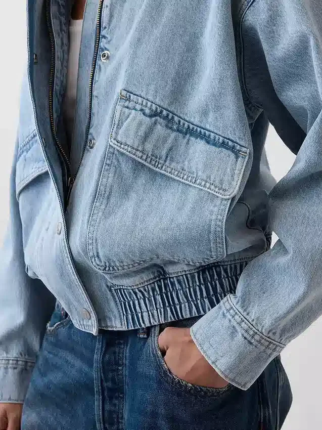 Giacca bomber oversize in denim