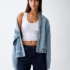 Giacca bomber oversize in denim