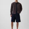 Giacca-camicia con zip in seersucker