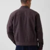 Giacca-camicia con zip in seersucker