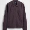 Giacca-camicia con zip in seersucker