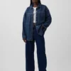 Giacca-camicia in denim oversize