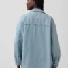 Giacca-camicia in denim oversize