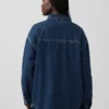 Giacca-camicia in denim oversize