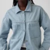 Giacca-camicia in denim oversize